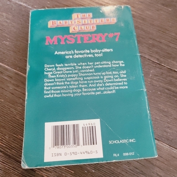 Vintage 90s The Babysitters Club Mystery #7 Dawn and the Disapearing Dogs Book - Picture 2 of 7